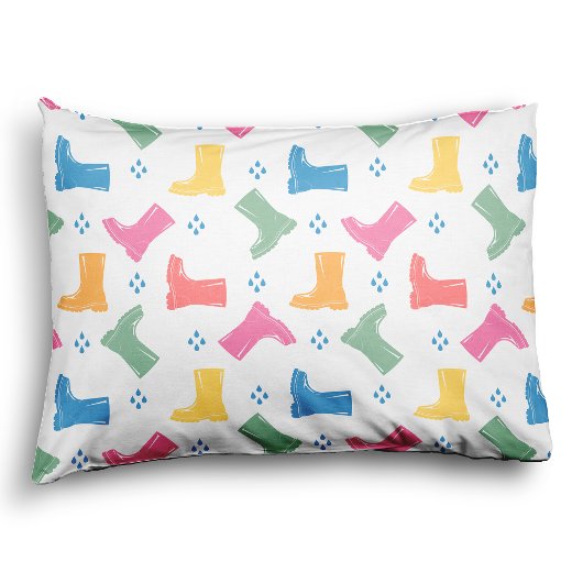 Rainbow Rain Boots Rainy Day Parade Collectie Kussensloop