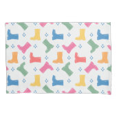 Rainbow Rain Boots Rainy Day Parade Collectie Kussensloop (Voorkant-Links)