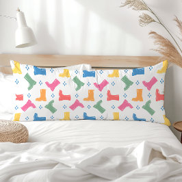 Rainbow Rain Boots Rainy Day Parade Collectie Lichaamskussen