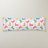 Rainbow Rain Boots Rainy Day Parade Collectie Lichaamskussen (Achterkant)