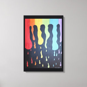 Rainbow Rain Canvas afdrukken
