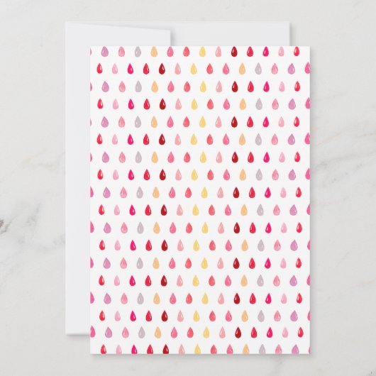 Rainbow Rain Clouds & Hearts-Baby shower Kaart (Achterkant)