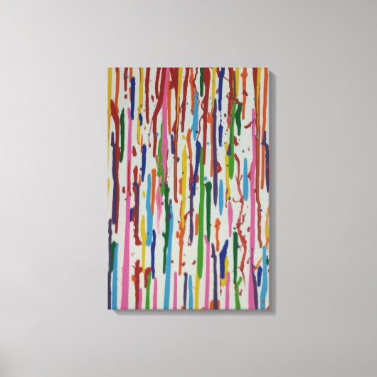 Rainbow Rain Paint Drip Canvas Afdruk (Voorkant)