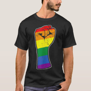 Rainbow Rainbow Rainbow Rainbow Fist Gay Pride Fla T-shirt