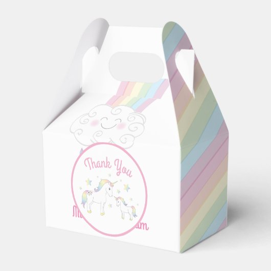 Rainbow Raindrop Baby shower Sprinkle Bedankdoosjes (Achterkant)