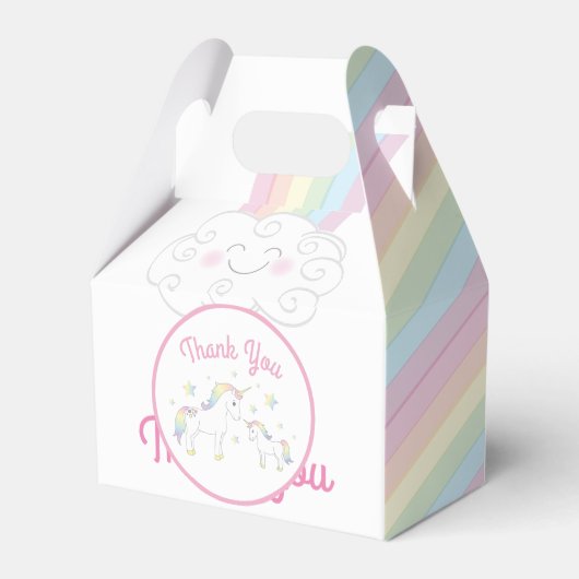 Rainbow Raindrop Baby shower Sprinkle Bedankdoosjes (Achterkant)