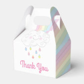 Rainbow Raindrop Baby shower Sprinkle Bedankdoosjes (Voorkant Zijde)