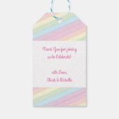 Rainbow Raindrop Baby shower Sprinkle Cadeaulabel (Achterkant)