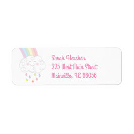Rainbow Raindrop Baby shower Sprinkle Etiket