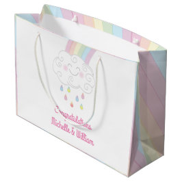 Rainbow Raindrop Baby shower Sprinkle Groot Cadeauzakje