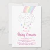 Rainbow Raindrop Baby shower Sprinkle Kaart (Voorkant)