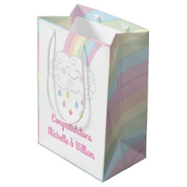 Rainbow Raindrop Baby shower Sprinkle Medium Cadeauzakje