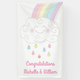 Rainbow Raindrop Baby shower Sprinkle Spandoek