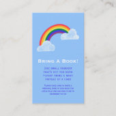 Rainbow Raindrops Baby shower Book Request Enclosu Informatiekaartje (Voorkant)