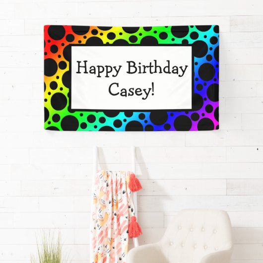 Rainbow Random Polka Dots (!) Spandoek (Insitu)