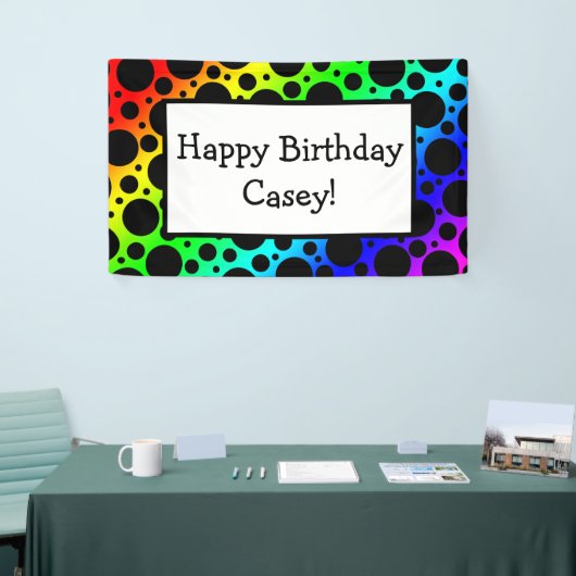 Rainbow Random Polka Dots (!) Spandoek (Beurs)