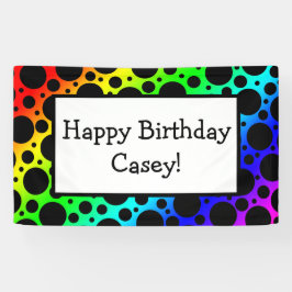 Rainbow Random Polka Dots (!) Spandoek