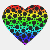 Rainbow Random Polka Dots Sticker Labels (Voorkant)