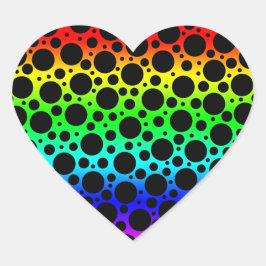 Rainbow Random Polka Dots Sticker Labels