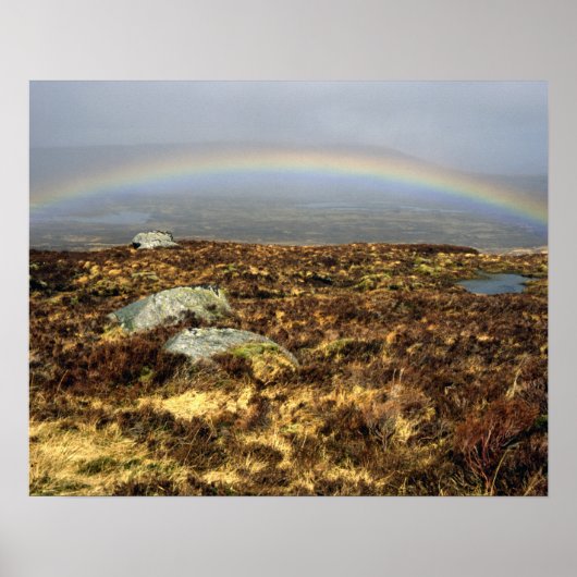 Rainbow Rannoch Moor Briefkaart Poster (Voorkant)