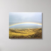 Rainbow Rannoch Moor Scotland Briefkaart Phot Canvas Afdruk (Voorkant)