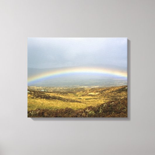 Rainbow Rannoch Moor Scotland Briefkaart Phot Canvas Afdruk (Voorkant)