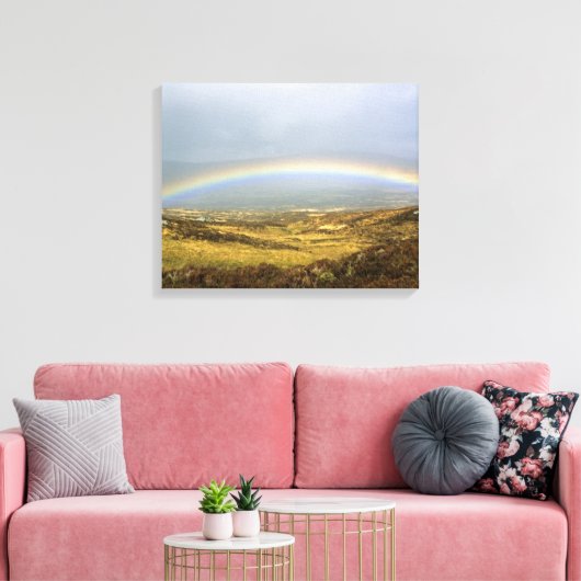 Rainbow Rannoch Moor Scotland Briefkaart Phot Canvas Afdruk (Insitu (Woonkamer))
