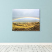 Rainbow Rannoch Moor Scotland Briefkaart Phot Canvas Afdruk (Insitu (Houten vloer))