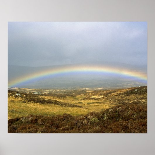 Rainbow Rannoch Moor Scotland Briefkaart Poster (Voorkant)