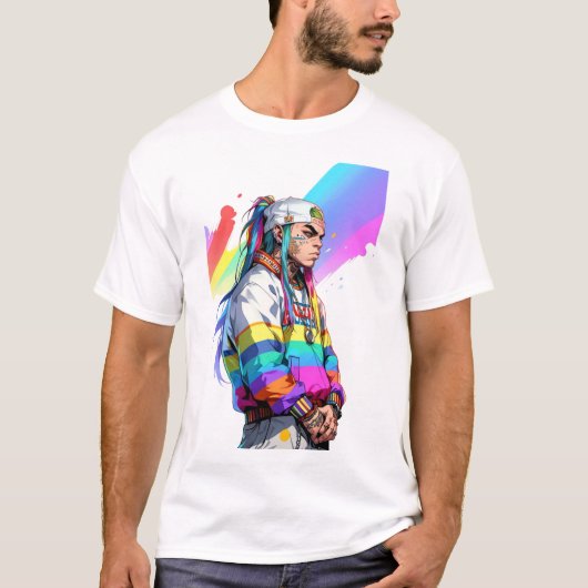 Rainbow Rapper Vibes T-shirt (Voorkant)