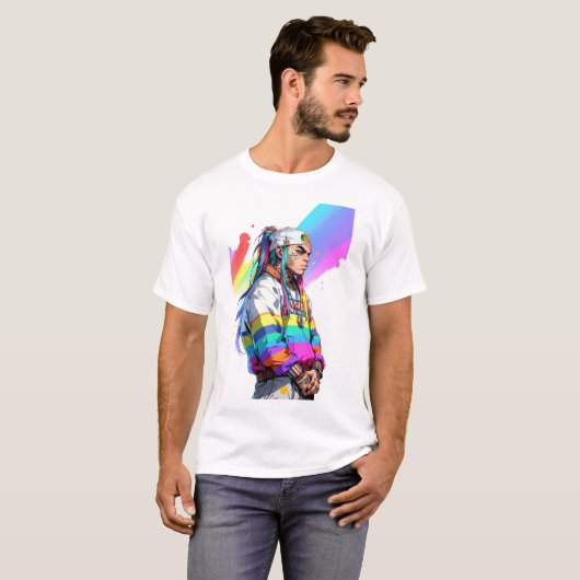 Rainbow Rapper Vibes T-shirt (Voorkant volledig)