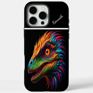 Rainbow Raptor's Gaze iPhone 16 Pro Max Hoesje