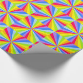 Rainbow ray's felgekleurde omhulsel met patroon cadeaupapier (Hoek)