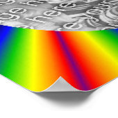Rainbow Rays Lijst Creëer Uw eigen foto Poster (Hoek)