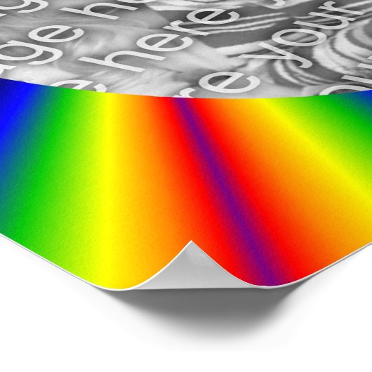 Rainbow Rays Lijst Creëer Uw eigen foto Poster (Hoek)