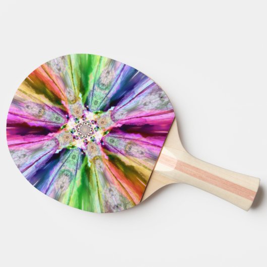 Rainbow Rays Ping Pong Paddle Tafeltennisbatje (Zijkant)