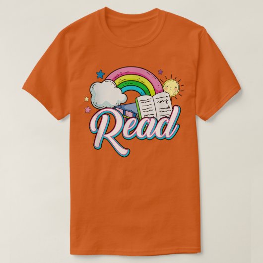 Rainbow Reading Lover Teacher Book Lover Bookworm T-shirt (Design voorkant)
