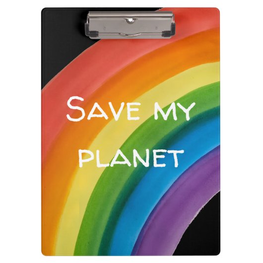 RAINBOW Red mijn planeet (aanpasbaar) Klembord (Voorkant)
