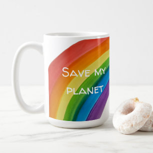 RAINBOW Red mijn planeet (aanpasbaar) Koffiemok