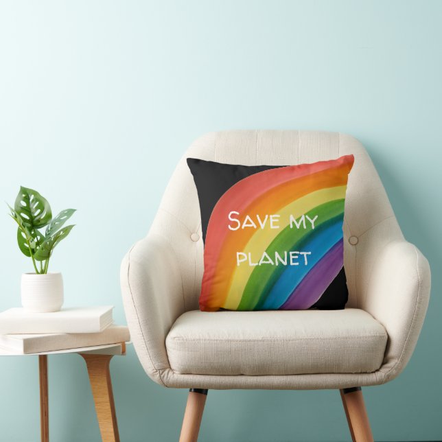 RAINBOW Red mijn planeet (aanpasbaar) Kussen (Stoel)