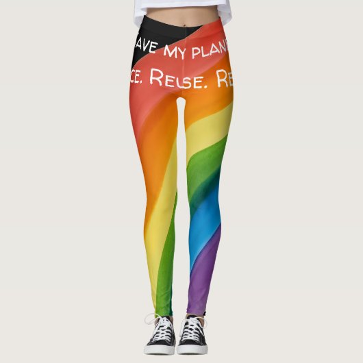 RAINBOW Red mijn planeet (aanpasbaar) Leggings (Voorkant)