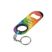 RAINBOW Red mijn planeet (aanpasbaar) Mini Flessenopener (Achterkant Gekanteld)