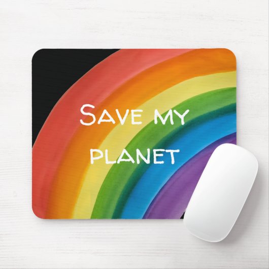 RAINBOW Red mijn planeet (aanpasbaar) Muismat (Met muis)