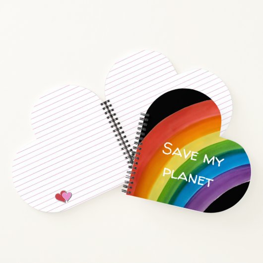 RAINBOW Red mijn planeet (aanpasbaar) Notitieboek (Binnen)