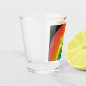 RAINBOW Red mijn planeet (aanpasbaar) Shot Glas (Links)