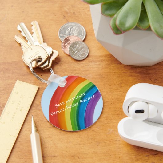 RAINBOW Red mijn planeet (aanpasbaar) Sleutelhanger (Bureau)