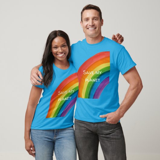 RAINBOW Red mijn planeet (aanpasbaar) T-shirt (Unisex)