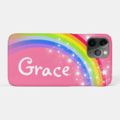Rainbow red roze starry sky douanenaam Case-Mate iPhone case (Achterkant (horizontaal))