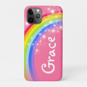 Rainbow red roze starry sky douanenaam Case-Mate iPhone case