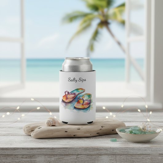 Rainbow Reef Flip Flops, op maat Blikjeskoeler